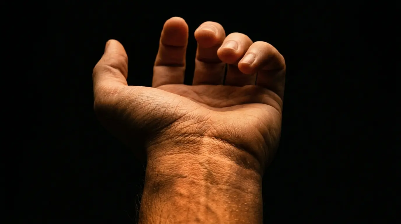 Anatomical diagram of reach around grip vs frontal grip