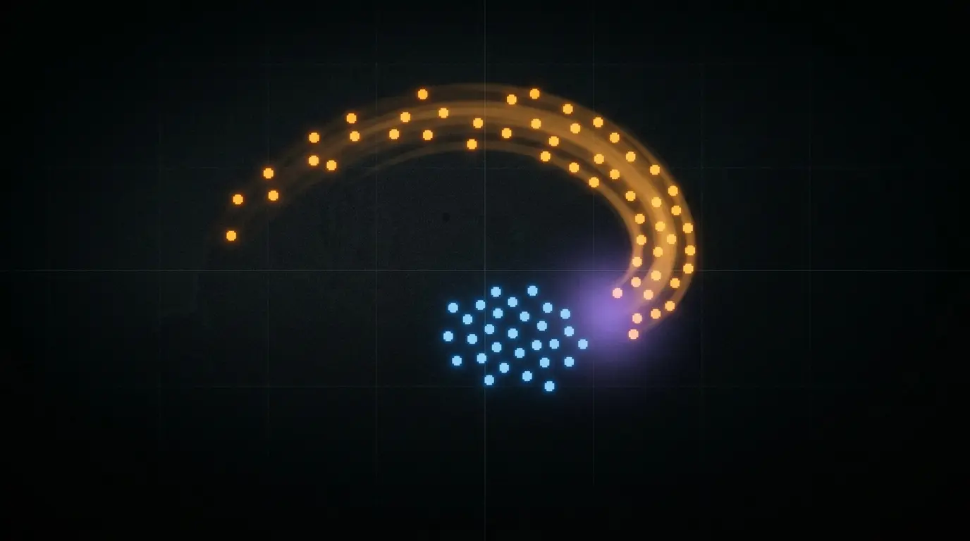 Abstract tactical map showing a military flanking maneuver — the original reach around concept
